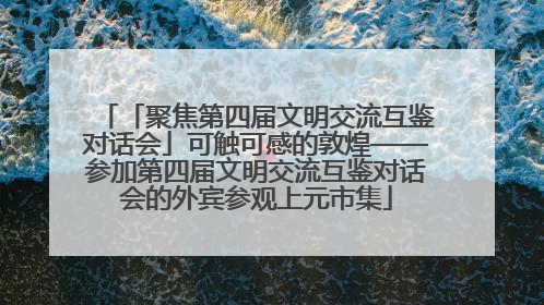 「聚焦第四届文明交流互鉴对话会」可触可感的敦煌——参加第四届文明交流互鉴对话会的外宾参观上元市集