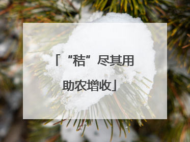 “秸”尽其用 助农增收