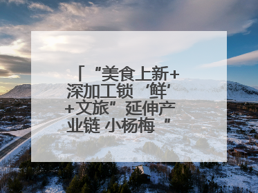 “美食上新+深加工锁‘鲜’+文旅”延伸产业链 小杨梅“撬动”大产业