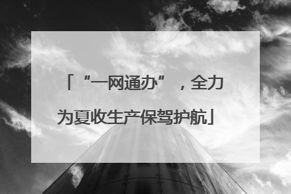 “一网通办”，全力为夏收生产保驾护航