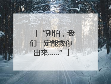 “别怕，我们一定能救你出来……”