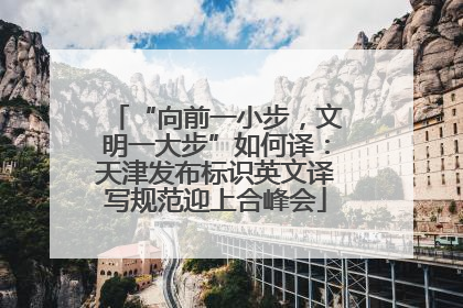 “向前一小步，文明一大步”如何译：天津发布标识英文译写规范迎上合峰会