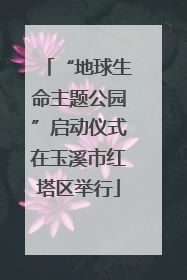 “地球生命主题公园”启动仪式在玉溪市红塔区举行