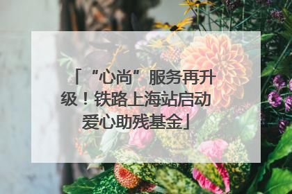 “心尚”服务再升级！铁路上海站启动爱心助残基金