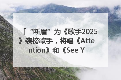 “断眉”为《歌手2025》袭榜歌手，将唱《Attention》和《See You Again》