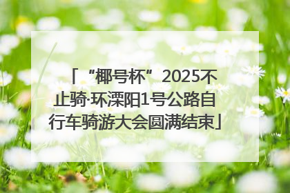 “椰号杯”2025不止骑·环溧阳1号公路自行车骑游大会圆满结束