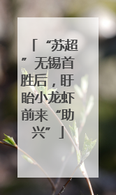 “苏超”无锡首胜后，盱眙小龙虾前来“助兴”