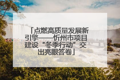 点燃高质量发展新引擎——忻州市项目建设“冬季行动”交出亮眼答卷
