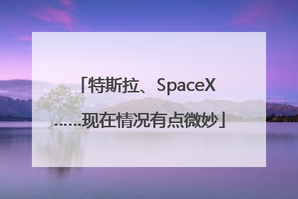 特斯拉、SpaceX……现在情况有点微妙