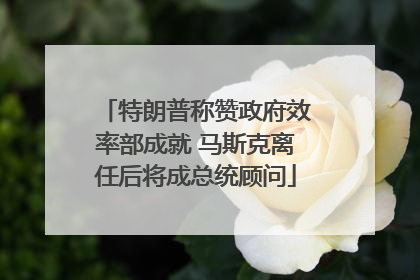 特朗普称赞政府效率部成就 马斯克离任后将成总统顾问