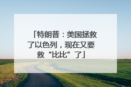 特朗普：美国拯救了以色列，现在又要救“比比”了
