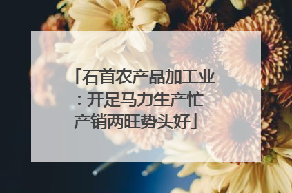 石首农产品加工业：开足马力生产忙 产销两旺势头好