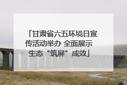 甘肃省六五环境日宣传活动举办 全面展示生态“筑屏”成效