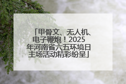 甲骨文、无人机、电子鞭炮！2025年河南省六五环境日主场活动精彩纷呈