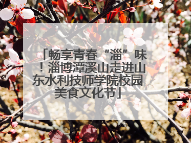 畅享青春“淄”味！淄博潭溪山走进山东水利技师学院校园美食文化节
