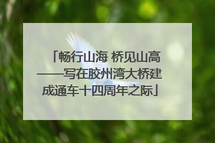 畅行山海 桥见山高——写在胶州湾大桥建成通车十四周年之际