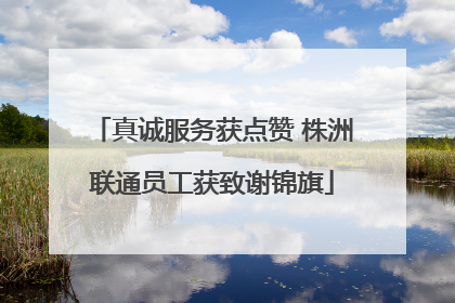 真诚服务获点赞 株洲联通员工获致谢锦旗