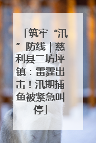 筑牢“汛”防线｜慈利县二坊坪镇：雷霆出击！汛期捕鱼被紧急叫停