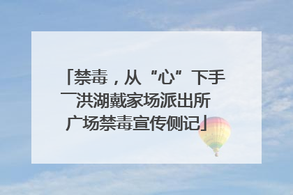 禁毒，从“心”下手――洪湖戴家场派出所广场禁毒宣传侧记