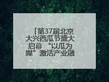 第37届北京大兴西瓜节盛大启幕 “以瓜为媒”激活产业融合发展新动能