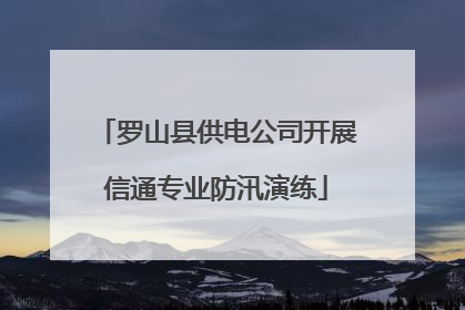 罗山县供电公司开展信通专业防汛演练