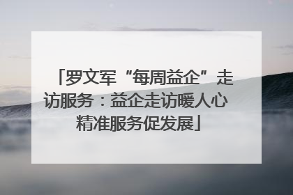 罗文军“每周益企”走访服务：益企走访暖人心 精准服务促发展