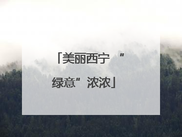 美丽西宁 “绿意”浓浓