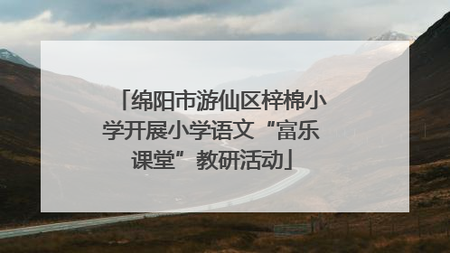 绵阳市游仙区梓棉小学开展小学语文“富乐课堂”教研活动