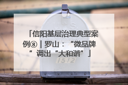 信阳基层治理典型案例⑧｜罗山：“微品牌”调出“大和谐”