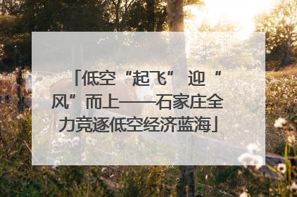低空“起飞” 迎“风”而上——石家庄全力竞逐低空经济蓝海