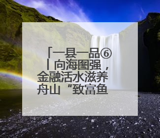 一县一品⑥丨向海图强，金融活水滋养舟山“致富鱼”