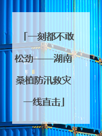 一刻都不敢松劲——湖南桑植防汛救灾一线直击