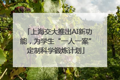 上海交大推出AI新功能，为学生“一人一案”定制科学锻炼计划