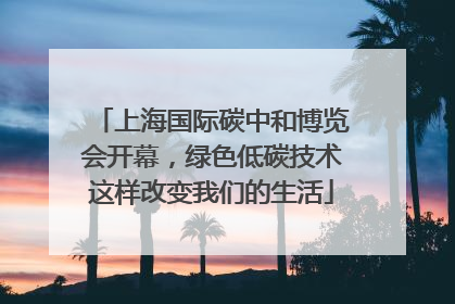 上海国际碳中和博览会开幕，绿色低碳技术这样改变我们的生活