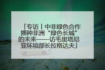 专访丨中非绿色合作播种非洲“绿色长城”的未来——访毛里塔尼亚环境部长拉格达夫