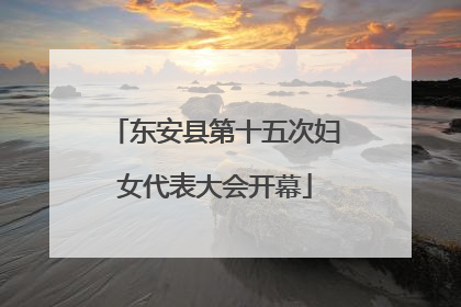 东安县第十五次妇女代表大会开幕
