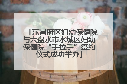 东昌府区妇幼保健院与六盘水市水城区妇幼保健院“手拉手”签约仪式成功举办
