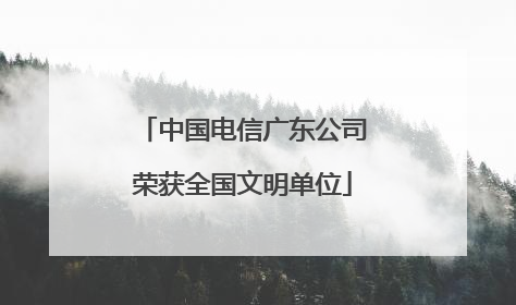 中国电信广东公司荣获全国文明单位