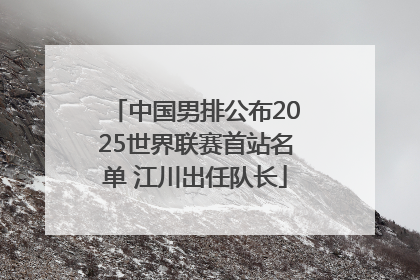 中国男排公布2025世界联赛首站名单 江川出任队长