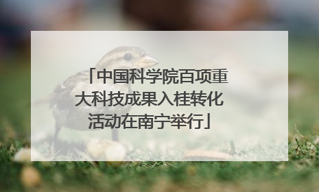 中国科学院百项重大科技成果入桂转化活动在南宁举行