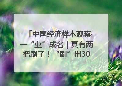 中国经济样本观察·一“业”成名｜真有两把刷子！“刷”出30亿级“颜值经济”