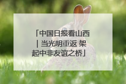 中国日报看山西｜当光明重返 架起中非友谊之桥