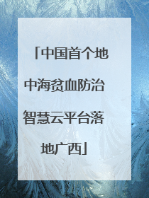 中国首个地中海贫血防治智慧云平台落地广西