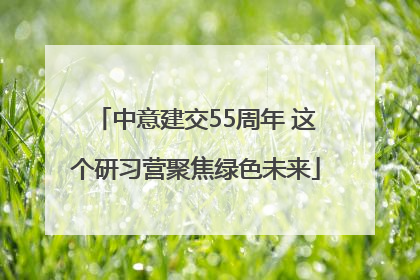 中意建交55周年 这个研习营聚焦绿色未来