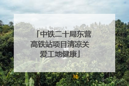中铁二十局东营高铁站项目清凉关爱工地健康