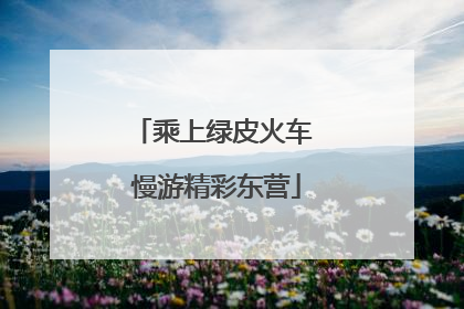 乘上绿皮火车 慢游精彩东营