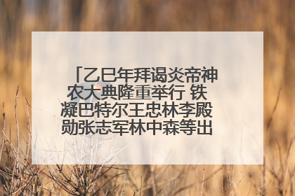 乙巳年拜谒炎帝神农大典隆重举行 铁凝巴特尔王忠林李殿勋张志军林中森等出席 孙伟主持