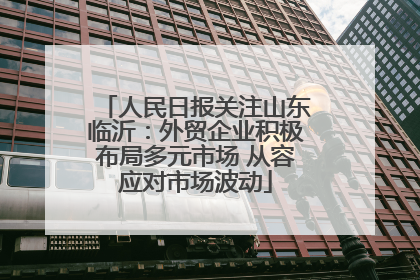 人民日报关注山东临沂：外贸企业积极布局多元市场 从容应对市场波动