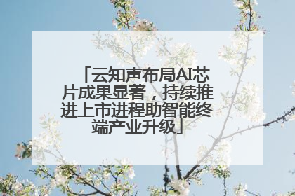 云知声布局AI芯片成果显著，持续推进上市进程助智能终端产业升级