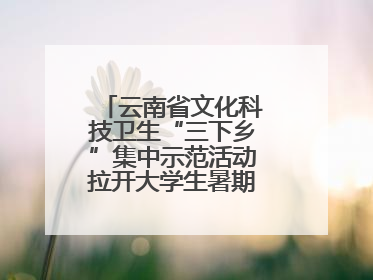 云南省文化科技卫生“三下乡”集中示范活动拉开大学生暑期“三下乡”社会实践活动序幕